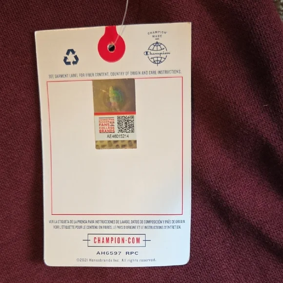 Champion Men's Burgundy Crewneck Sweater - Picture 10 of 10